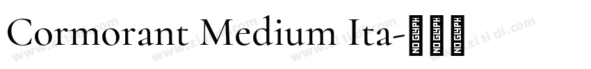 Cormorant Medium Ita字体转换